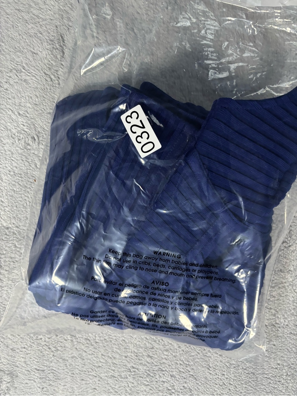 Fashion Nova Royal Blue Ribbed Lace-Up Midi Dress - Picture 5 of 5